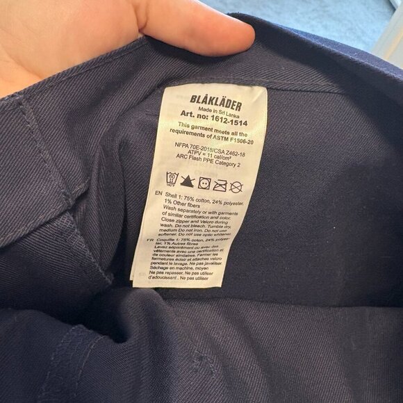 Blaklader Work Pants Mens 36X30 Navy Fire Rated Pockets Heavyweight Workwear - Picture 8 of 13